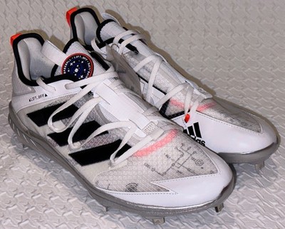 ADIDAS Adizero 7 Grail Liftoff White Black Metal Spike Baseball Cleats Mens 14