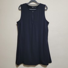 Crane Athletic Dress Womens Size XL Black Sleeveless Zip Front Built In Shorts