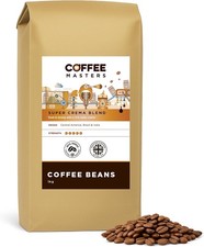 Coffee Masters Super Crema Espresso Coffee Beans 1kg - Intensely Strong Dark Ro 24.50 per kilo