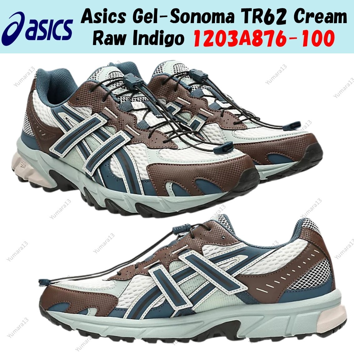 Asics Gel-Sonoma TR62 Cream Raw Indigo 1203A876-100 Men's Size | eBay