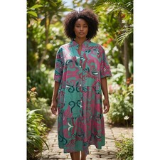 SHEIN CURVE Paisley Print Dress Size 4XL