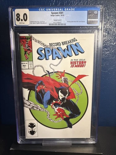 Spawn #301 CGC 8.0 White Pages Graded - ASM 300 Homage Cover Todd McFarlane