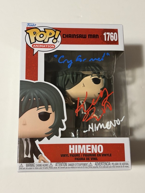 Katelyn Barr Signed Funko POP Chainsaw Man Himeno - Quote & Signature