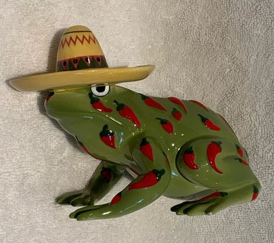 Westland Giftware  Hopping Jalapeños  Fanciful Frogs 4 1/8 H