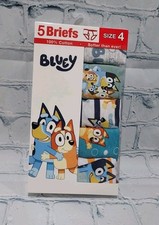 Bluey 5-pack NEW Boy's Briefs Underwear Size 4 Cotton