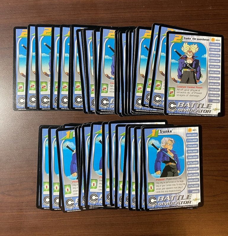 Score Dragon Ball Z TCG Battle Simulator Trunks Lot 63 Cards (2001)