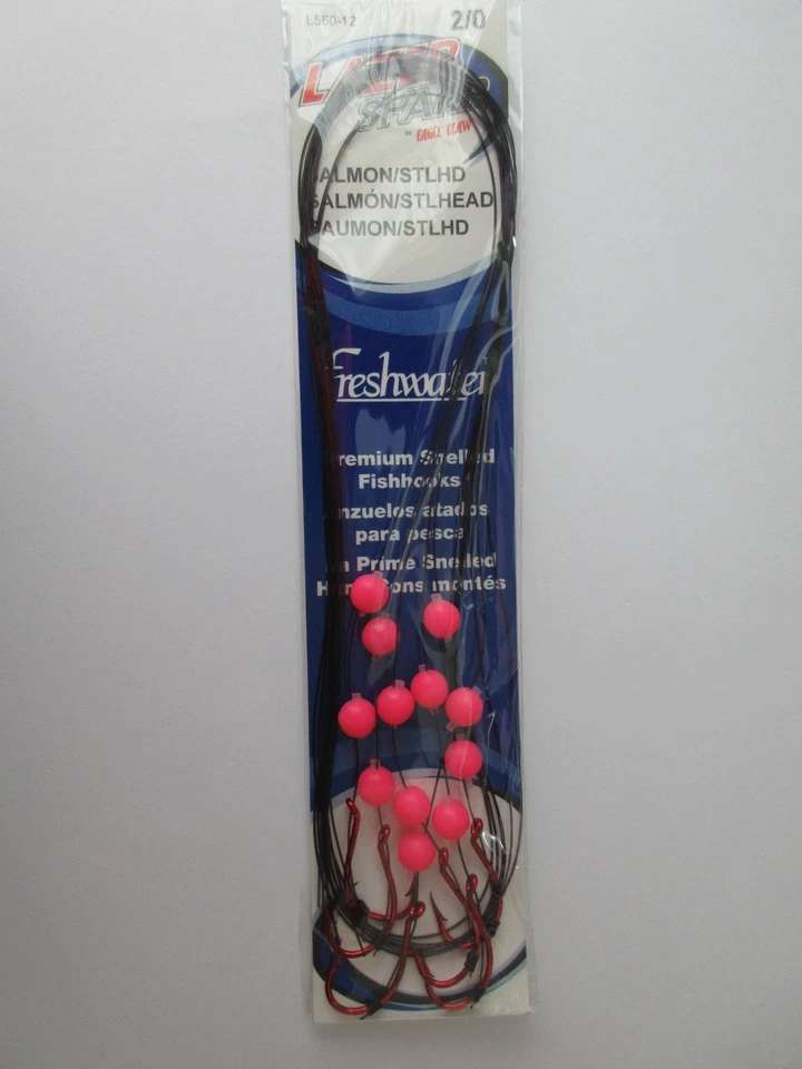Huevos de salmón ajustables - Steelhead/Trucha/Salmón - Garra de águila #2/0 gancho - 6 piezas Foto 3 de 4