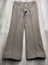 Vintage Wrangler Polyester Pants Beige Work Casual 82BH Mens Size 36x30 Western