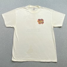 White T-Shirt Men’s Sz XL Graphic Double Sided WBAB Rock N Roll Music Distressed