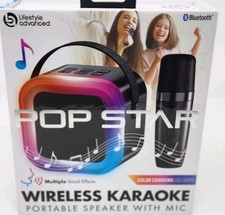 POP STAR Wireless Karaoke Portable Speaker with Mic, New in box
