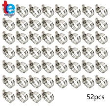 50  1/2"-3/4" Adjustable Stainless Steel Drive Hose Clamps Fuel Line Worm Clip