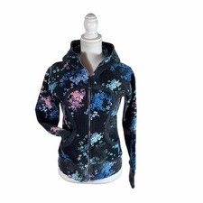 Lululemon Scuba Fleece Lined Hoodie Petal Pop Multi/Fresh Teal/Peta -NWOT