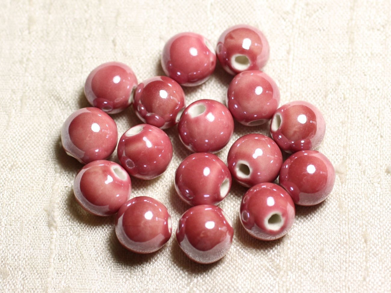 Perles céramique rose corail pour personnaliser vos ateliers de bijoux d'été