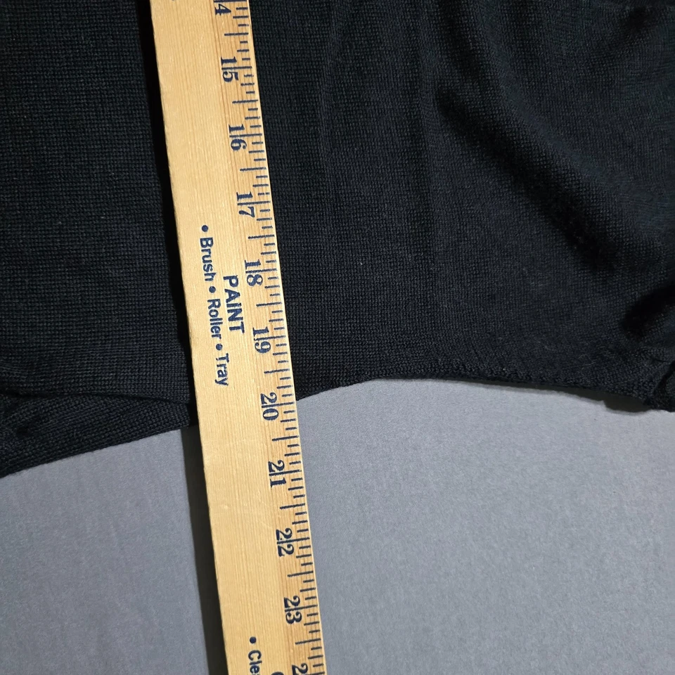 Women’s Eileen Fisher Black 100% Wool XL sleeveless tunic top tie waist - Image 4 of 4