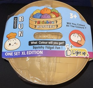 NEW RARE - SINGLE Squishy Bun Rainbow Mystery Light Up Dumpling XL Edition