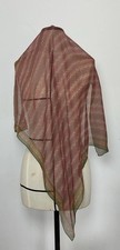 DELICATE UNBRANDED women  s Silk Sheer Scarf In Pink W A Geometric Print28"/31"