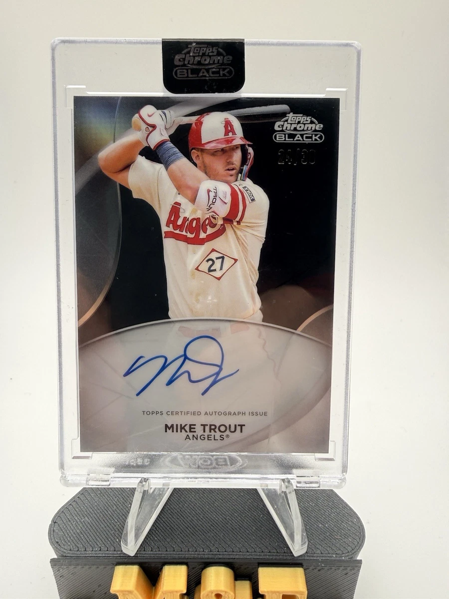 Topps Mike Trout Autographed Baseball Sports Trading Cards for