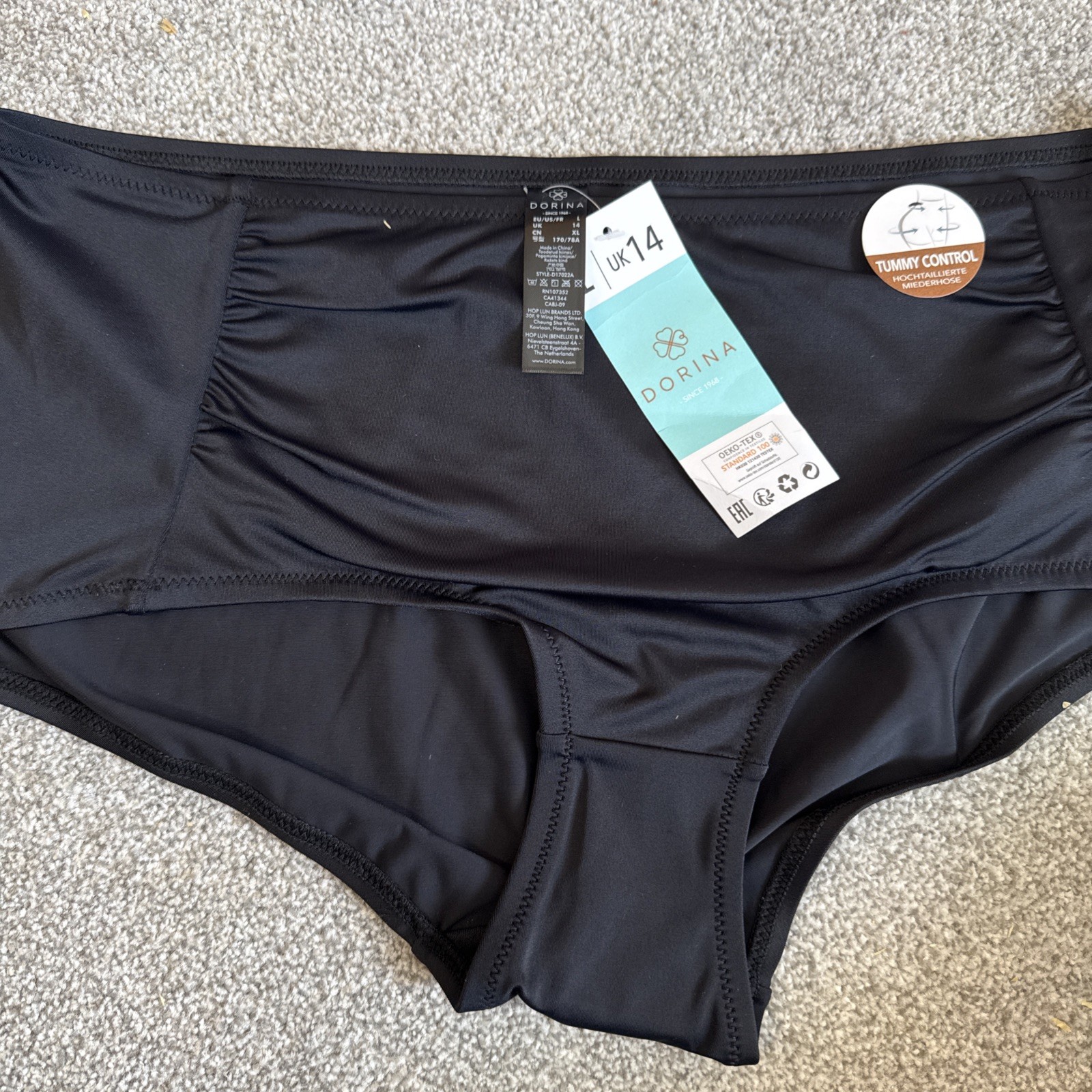 Dorina Black Hipster Curves Swimwear Size L UK 14 Women’s Fiji Bikini Hipster