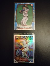 Vaughn Grissom (2) SP RC's 2023 Bowman Chrome Blue 82/125 + Series 1 Rainbow 