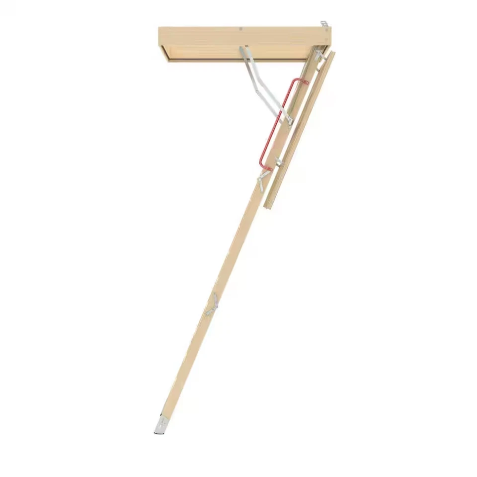 Escalera de ático de madera aislada LWP 7' 8" - 9' 4", 25" X 47" con 350 lb. Capacidad de carga Foto 4 de 4