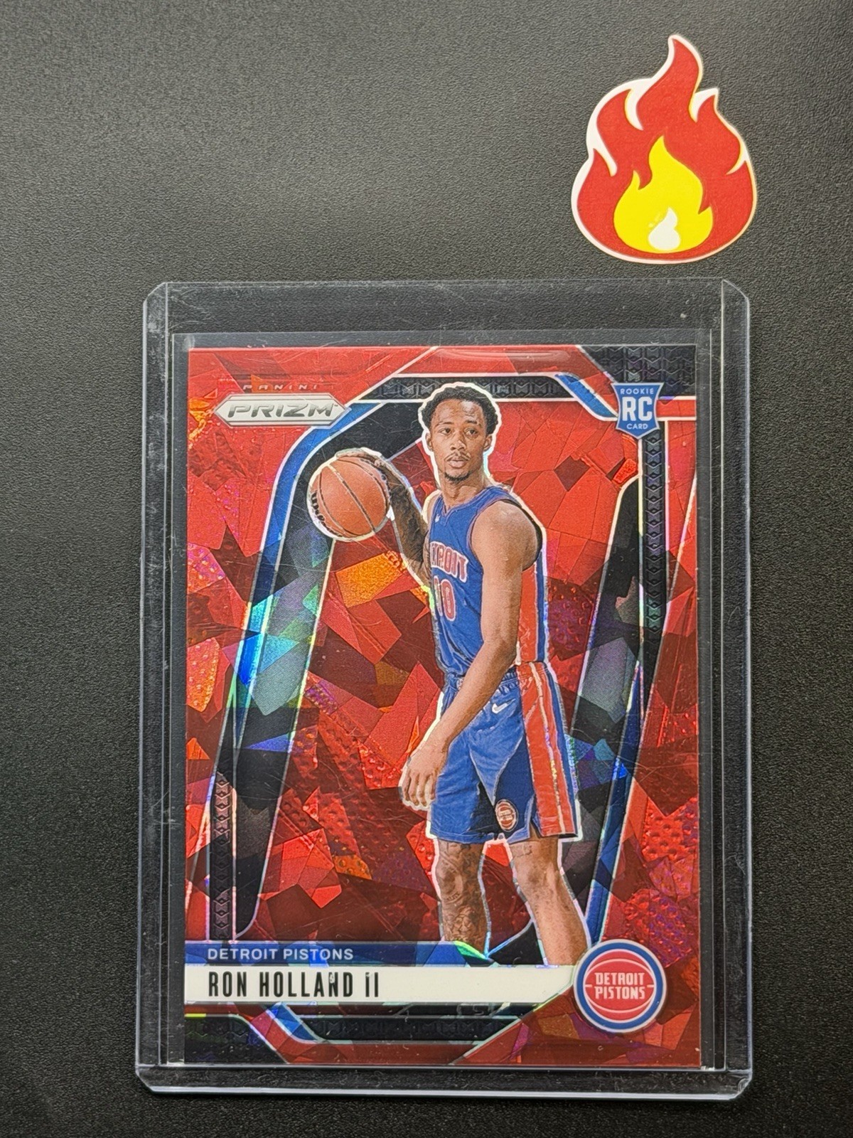 2024-25 Panini Prizm Ron Holland II #269 Red Ice Prizm RC Rookie Detroit Pistons