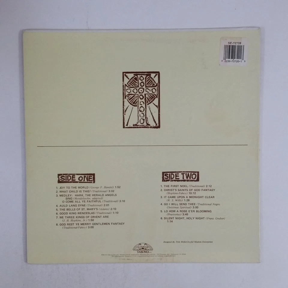 JOHN FAHEY The New Possibility Guitar Soli Christmas Album TAK7020 LP Vinyl VG++ Foto 2 de 3