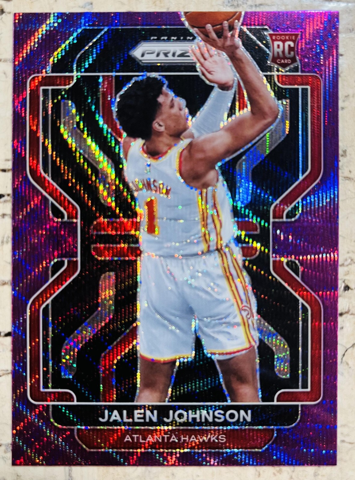 2021-22 Panini Prizm Jalen Johnson RC Rookie #305 Purple Wave