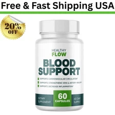 Healthy Flow Blood Support, Cardiovascular Circulation - 60 Capsules Genuine