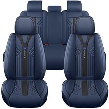 5 Seats Car Seat Covers Full Set Pu Leather Front Rear Protectors Universal 5 Seats Car Seat Covers Full Set Pu Leather Front Rear Protectors Universal