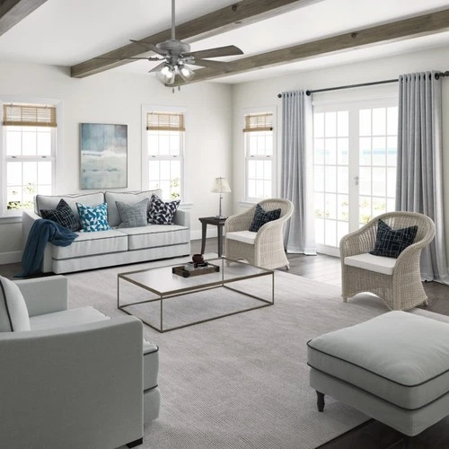 Hunter Fans - Crestfield 52 Inch Ceiling Fan with LED Light Kit and Pull - Picture 2 of 4