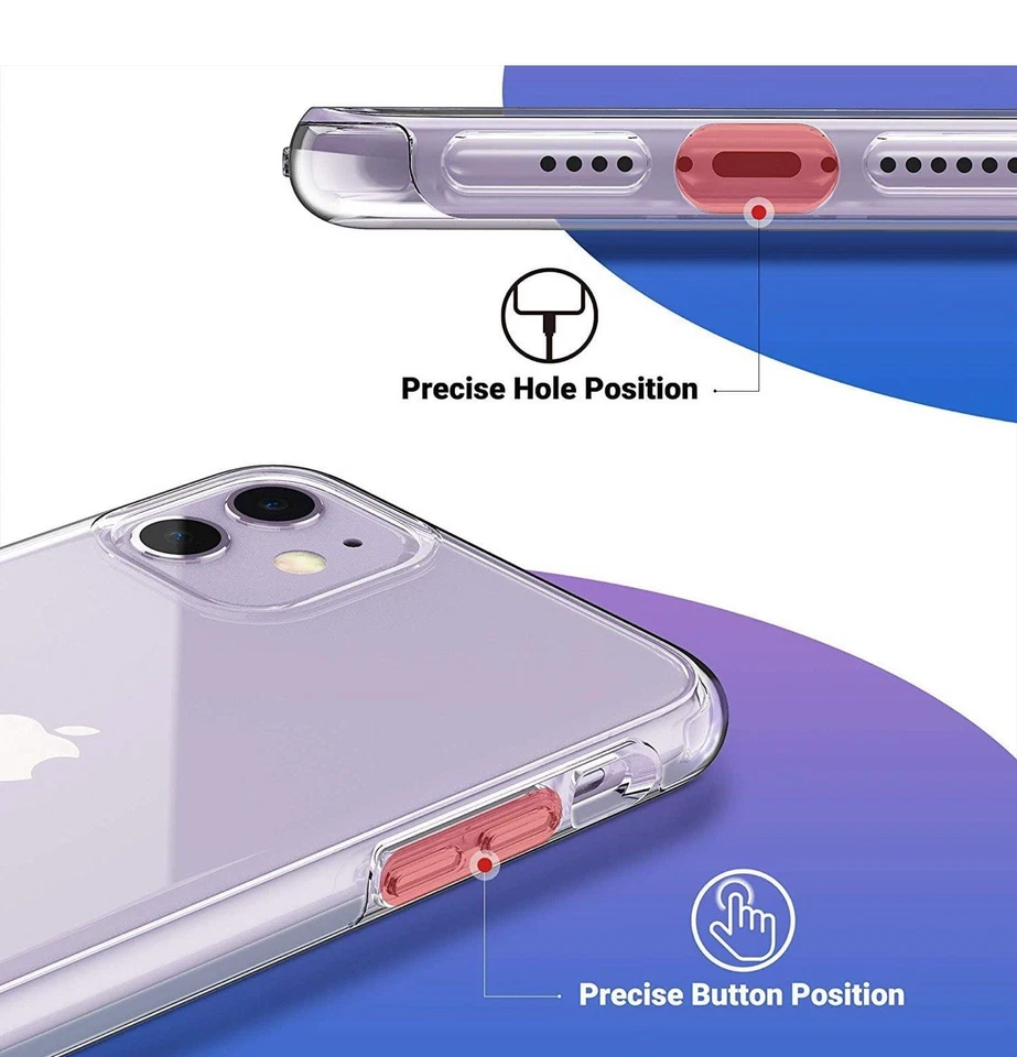 Чехол для iPhone 11 кристально прозрачный силиконовый чехол - Изображение 4 из 4