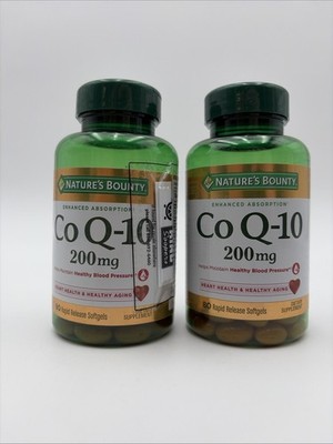 Nature's Bounty CoQ10 200 mg Dietary Supplement 80 Softgels Exp 3/28+