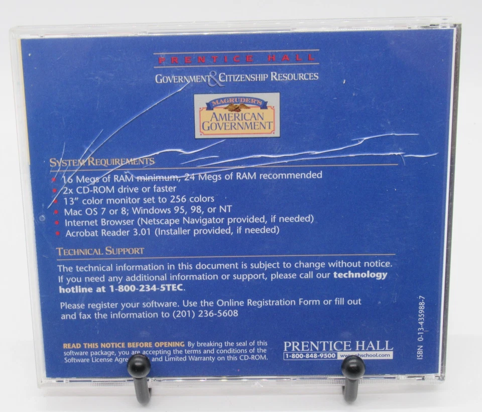 GOVERNMENT & CITIZENSHIP RESOURCES W/ LECTURE NOTES PC CD-ROM, PRENTICE HALL - Image 2 of 2