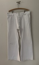 60s Military Issue Seafarer 100 Cotton Bell Bottom Trouser. 32 Waist