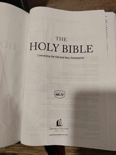 ⭐NKJV Reference Bible Classic Verse-by-Verse Center-Column Genuine Black Leather - Picture 8 of 11