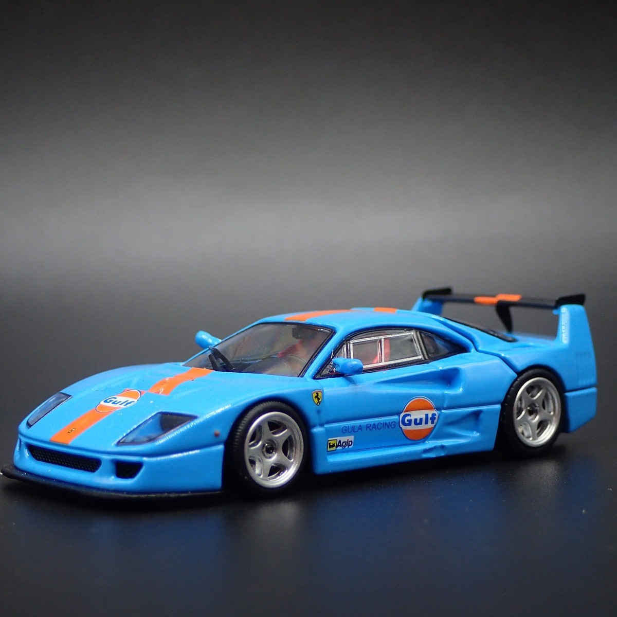 1987-1992 FERRARI F40 GULF RACING BLUE 1:64 SCALE COLLECTIBLE