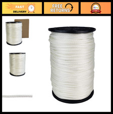 3/16" Nylon Utility Rope - Solid Braid, 500ft Spool, Dyeable Industrial Cord