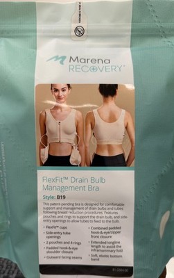 Marena Recovery Flexfit Drain Bulb Bra style B19 |  BLACK   34 B/C
