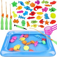 Tigvio Angeln Spielzeug, 42 StüCk Angelspiel Badespielzeug, Fische Angeln