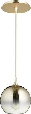 Quorum 889-2020 Transitional One Light Pendant in Gold, Champ, Gld Leaf Finish,