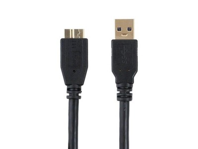 Monoprice USB 3.0 Type-A to Micro Type-B Cable - 5-Pin, Male 1.5 Feet, Black 