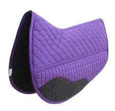 Horse Western Quilted Fleece Lined Contoured Barrel Saddle Pad Black 39TS11