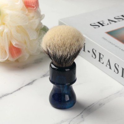 Pure Super Badger Rasierpinsel schwarz Messinggriff 100% natur Premium Qualität
