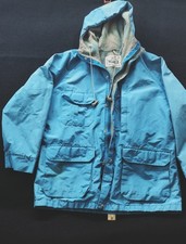 Woolrich Woman Hooded Jacket Blue Wool Lined Vintage Outdoor No Size  M aprox 