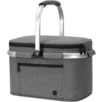 Faltbare Isolierte KüHltasche FüR 2 Personen Mit Deckel Und Aluminiumrahmen
