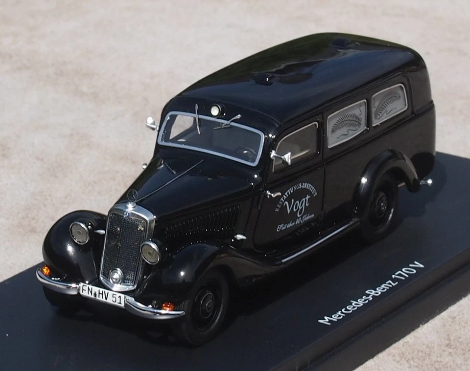 1:43 Mercedes-Benz 170 V Bestattungsfahrzeug   Schuco Pro.R  Leichenwagen Hearse - Bild 4 von 4