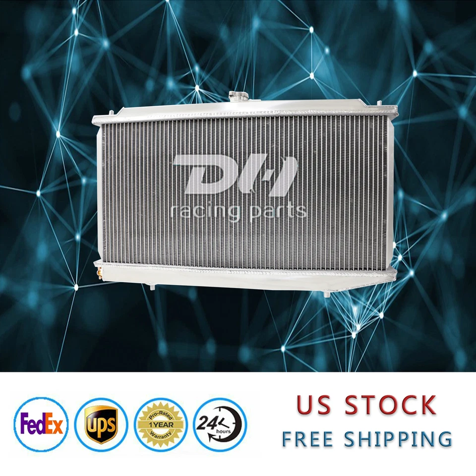 Dual Core Race Aluminum Radiator For 1988-1991 Honda Civic CRX/DX/LX/HF MT 1.5L - Изображение 2 из 4