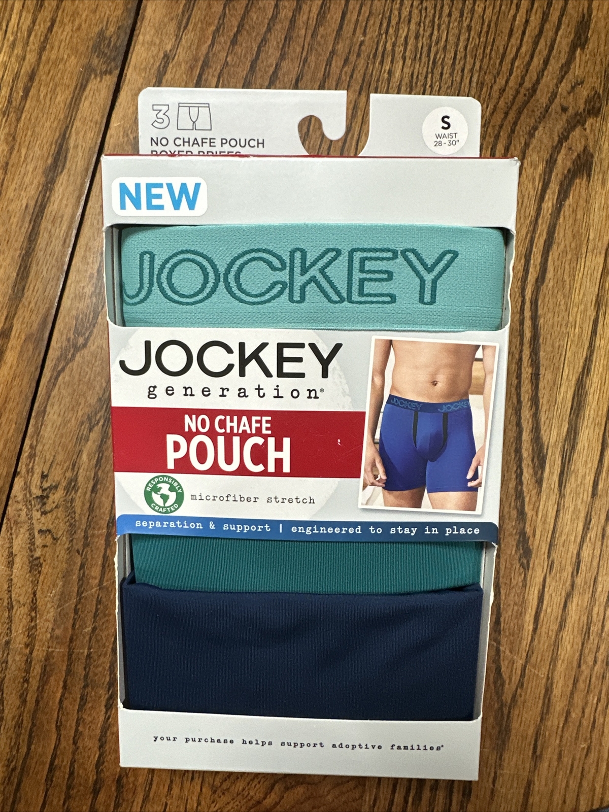Jockey Generation Men's No Chafe Underwear 3pk Boxer Briefs Size Small