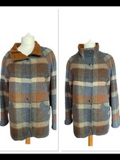 Avoca Ireland Check Wool & Cashmere Coat With Pockets Xl Vgc H/g