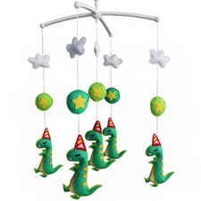 Handmade Baby Crib Musical Mobile Bell Baby Shower Gift Nursery Decor ; Green Di